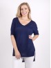 Breathable V Neck High-Low Short Sleeved Loose Top